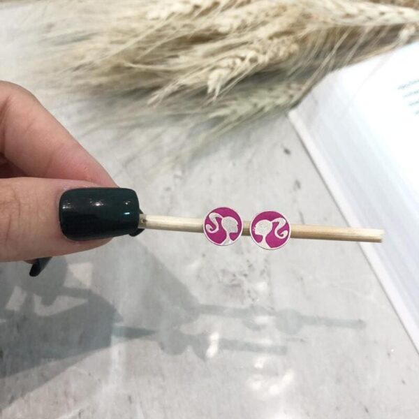 Brinco de prata Barbie