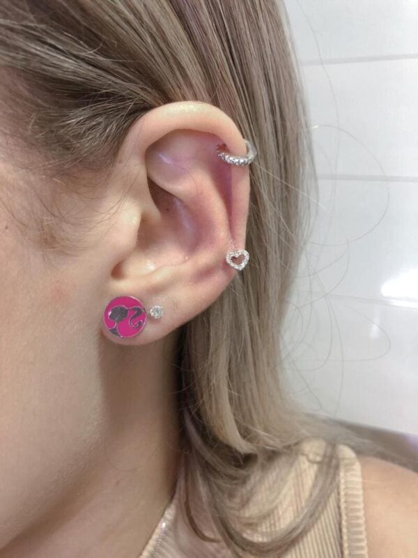 Brinco de prata Barbie